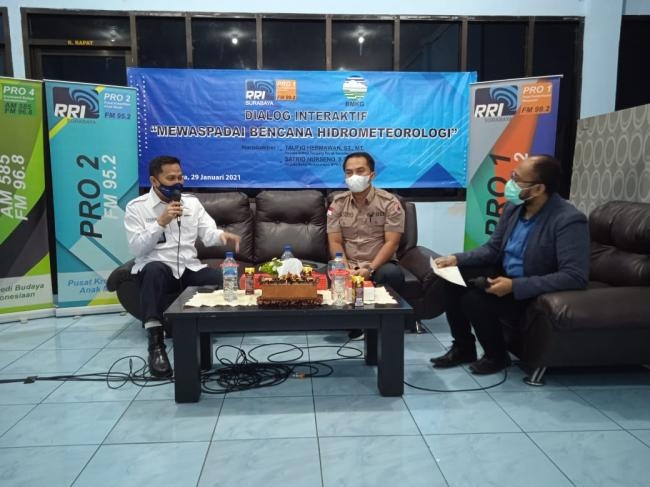 BMKG Tanjung Perak berpartisipasi dalam Dialog Interkatif RRI PRO 1 Surabaya